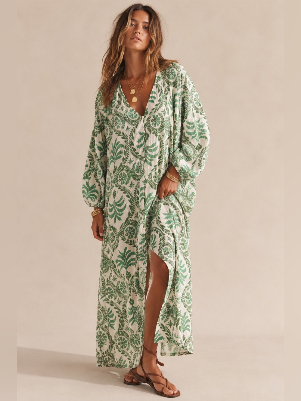 HM gauzy oversized maxi dress. AE